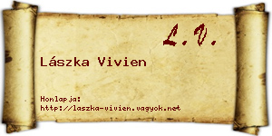 Lászka Vivien névjegykártya