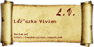 Lászka Vivien névjegykártya